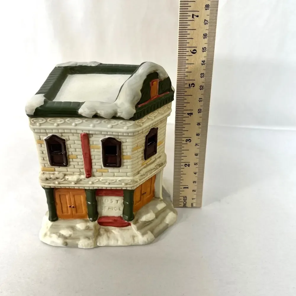 Post Office Christmas Village Charmex Ceramic Painted No Light Cord VTG 6